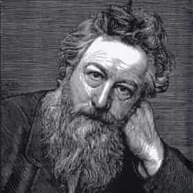Xilografía de William Morris por R Bryden.