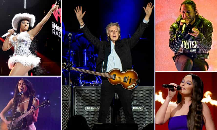 Paul McCartney, Kendrick Lamar, Kacey Musgraves, Olivia Rodrigo y Megan Thee Stallion.