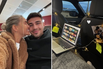 Molly-Mae sorprende a Tommy Fury con una velada romántica en la parte trasera de su auto