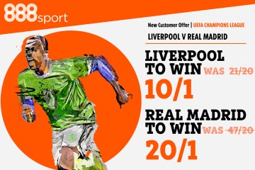 Final de la Champions League: obtenga una apuesta máxima de £ 5 en Liverpool el 10/1 o Real Madrid el 20/1