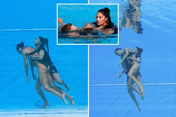 El entrenador de Anita Álvarez se tira a la piscina para salvarle la vida después de que se desmayara en el agua