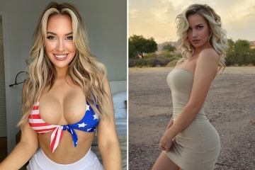 La estrella de golf Paige Spiranac responde a un fan que afirma que se operó los senos
