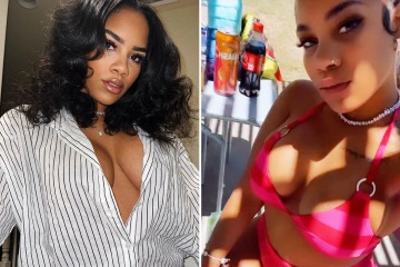 La mamá adolescente Ashley muestra sus curvas en un bikini rosa intenso después de una operación de tetas