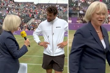 Barker llora mientras Berrettini rinde homenaje al presentador saliente
