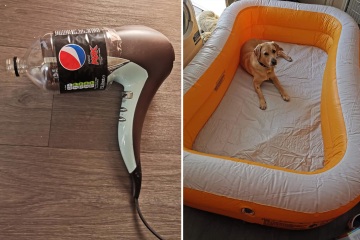 Mamá revela cómo inflar inflables usando un secador de pelo y una botella de bebida