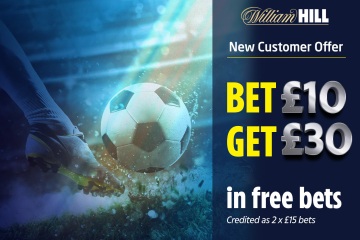 William Hill - Apuestas de fútbol gratis: Reclame un bono de bienvenida de £ 30 cuando apueste £ 10