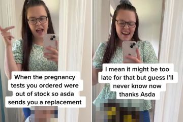 La mujer se ha vuelto histérica porque Asda proporciona un sustituto inútil para la prueba de embarazo