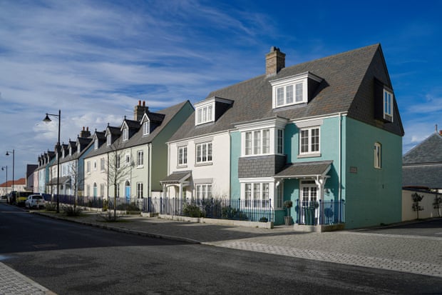 Una calle en Nansledan, el proyecto de desarrollo residencial del Ducado de Cornualles.