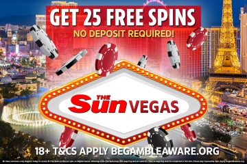 Obtenga 25 GIROS GRATIS sin necesidad de DEPÓSITO cuando se una a Sun Vegas