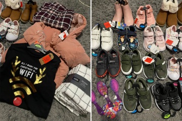 Las mamás muestran la ropa de sus hijos cuando Asda reduce los precios a 50 peniques