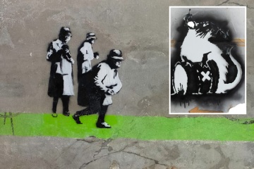 El arte de Banksy se venderá hoy por £ 300,000 incluso con su PLANTILLA de £ 40,000