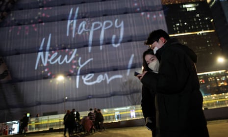 Celebraciones de Año Nuevo en el centro de Seúl.