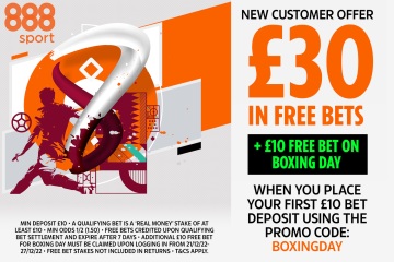 Apuestas gratis: obtenga un bono de £ 30 más £ 10 Boxing Day cuando se una a 888Sport