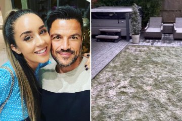 Dentro del enorme jardín con bar de Peter Andre en una mansión multimillonaria