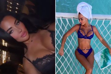 La estrella de Towie, Yazmin Oukhellou, envía a los fanáticos en sujetadores de encaje para un chasquido sensual