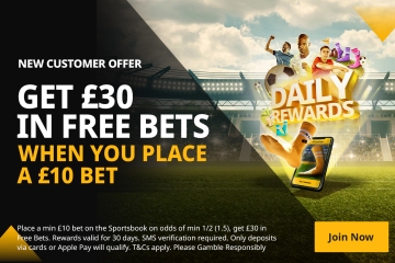 Apuestas gratuitas de Betfair: Apueste £ 10 en fútbol para obtener un bono de £ 30; se aplican más de 18 términos y condiciones