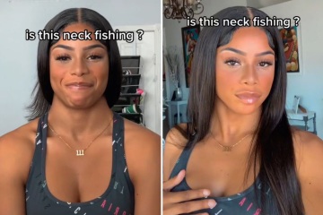 Me llaman pez cuello porque mi cuello es tan grande que lo escondo con mi cabello.