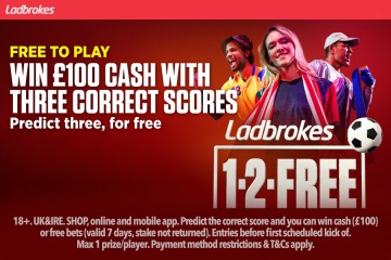 1-2-Gratis: Gana £100 en EFECTIVO si aciertas tres puntajes con Ladbrokes