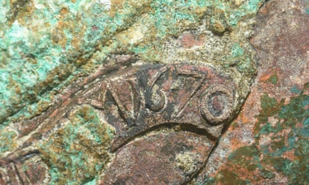 La fecha de 1670 en un cañón del hundimiento.