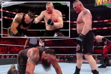 Strowman se rió después de que Lesnar lo golpeara de verdad en Royal Rumble