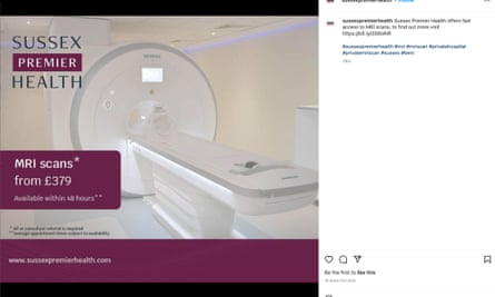 Promoción de la resonancia magnética de Sussex Premier Health.