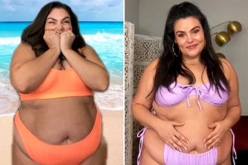 Soy de talla grande pero poso en bikini. Quiero que otras mujeres también se sientan seguras.