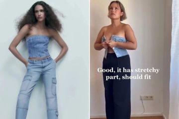 Tengo pechos grandes y me hice un top de mezclilla de Zara - uno casi me rompe las costillas