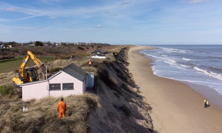 La casa de Sue en Hemsby está siendo demolida