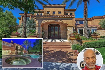 Dentro de la casa de seis camas de Tyson de £ 2.5 millones con piscina tipo laguna y chimenea al aire libre