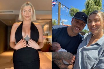 Olivia Bowen se queda sin sostén con un vestido negro escotado mientras muestra una figura increíble