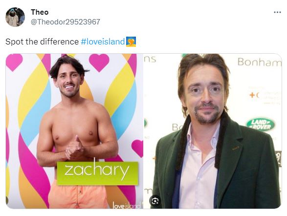 Los espectadores no pudieron evitar decir que Zachary se parece a Richard Hammond