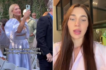 El novio tomó medidas drásticas después de que publiqué un video de un invitado a la boda vestido de blanco