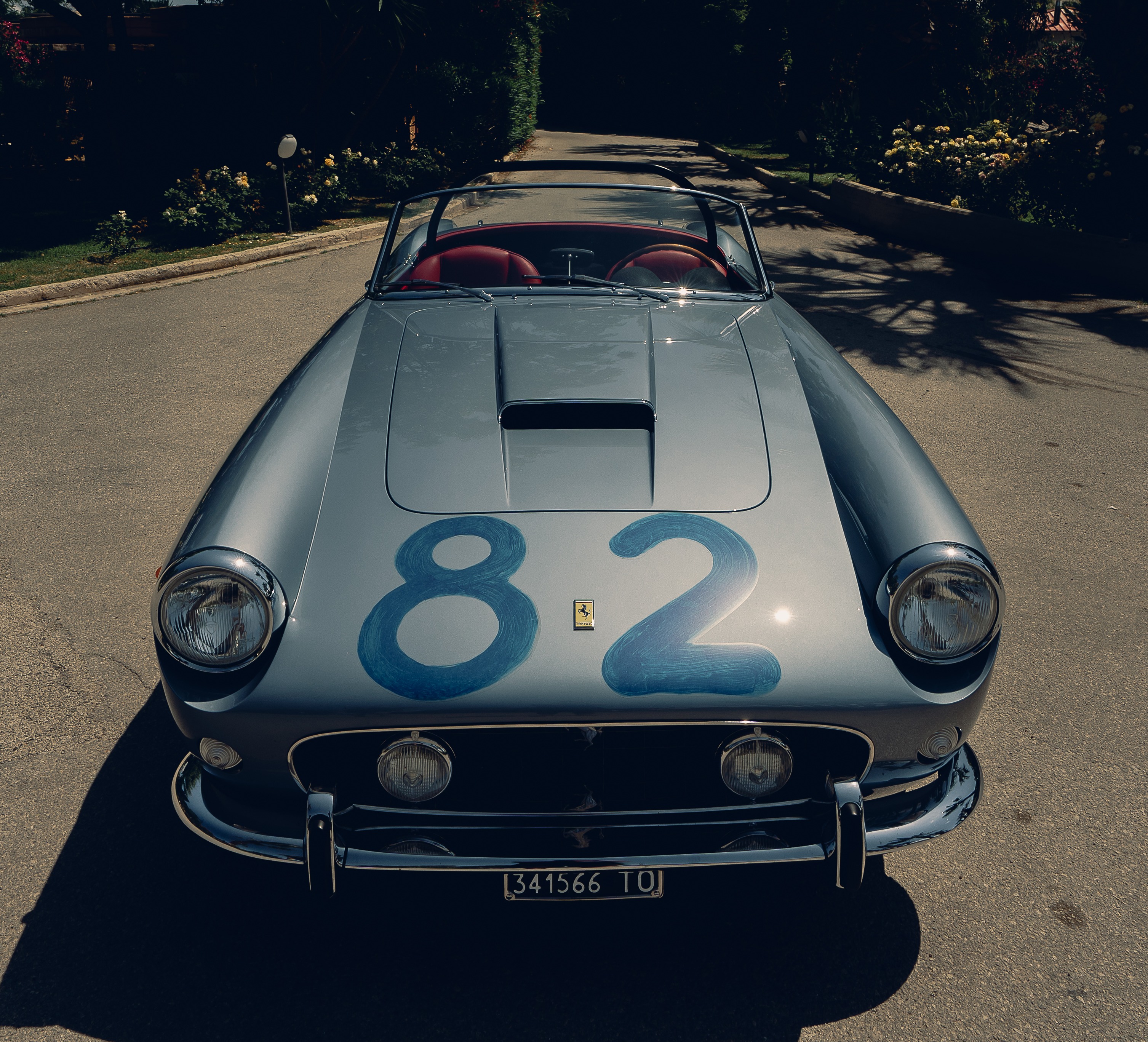 Este particular 250 GT compitió en la histórica carrera Targa Florio