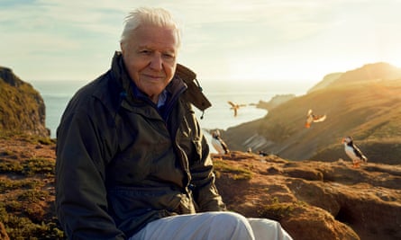 David Attenborough en el lugar