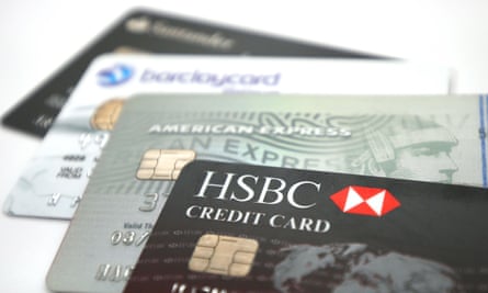 Tarjetas de crédito de Santander, Barclaycard, American Express y HSBC.